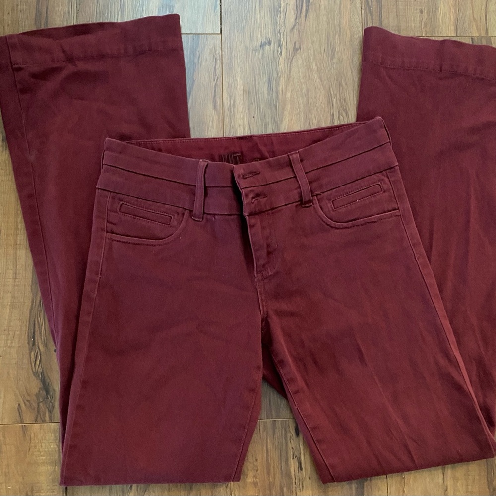 Burgundy trouser pants